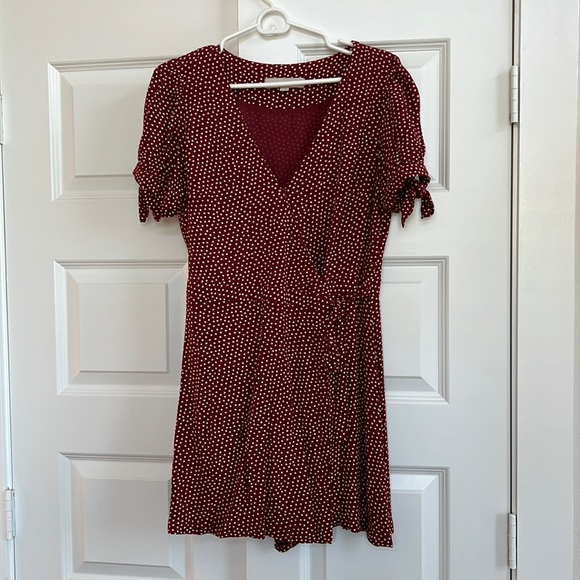 LOFT Red Polka Dot Dress size 4 - Picture 1 of 4